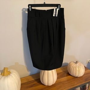 Magaschoni collection black midi skirt size 2 NWT